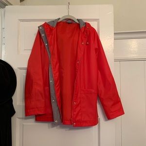 Red topshop raincoat (black mark on sleeve)